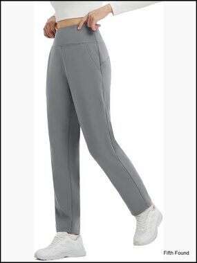 Fleece Lined Thermal Pants High Waisted Water Resistant Winter Travel Work